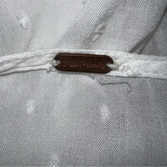 *FLAWED* Free People Charlotte Tunic in Ivory Size Large Bohemian - Picture 5 of 8